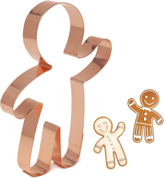 Gingerbread Boy Cookie Cutter - 6 Inch Handcrafted Dog Treat Mold by The Fussy Pup