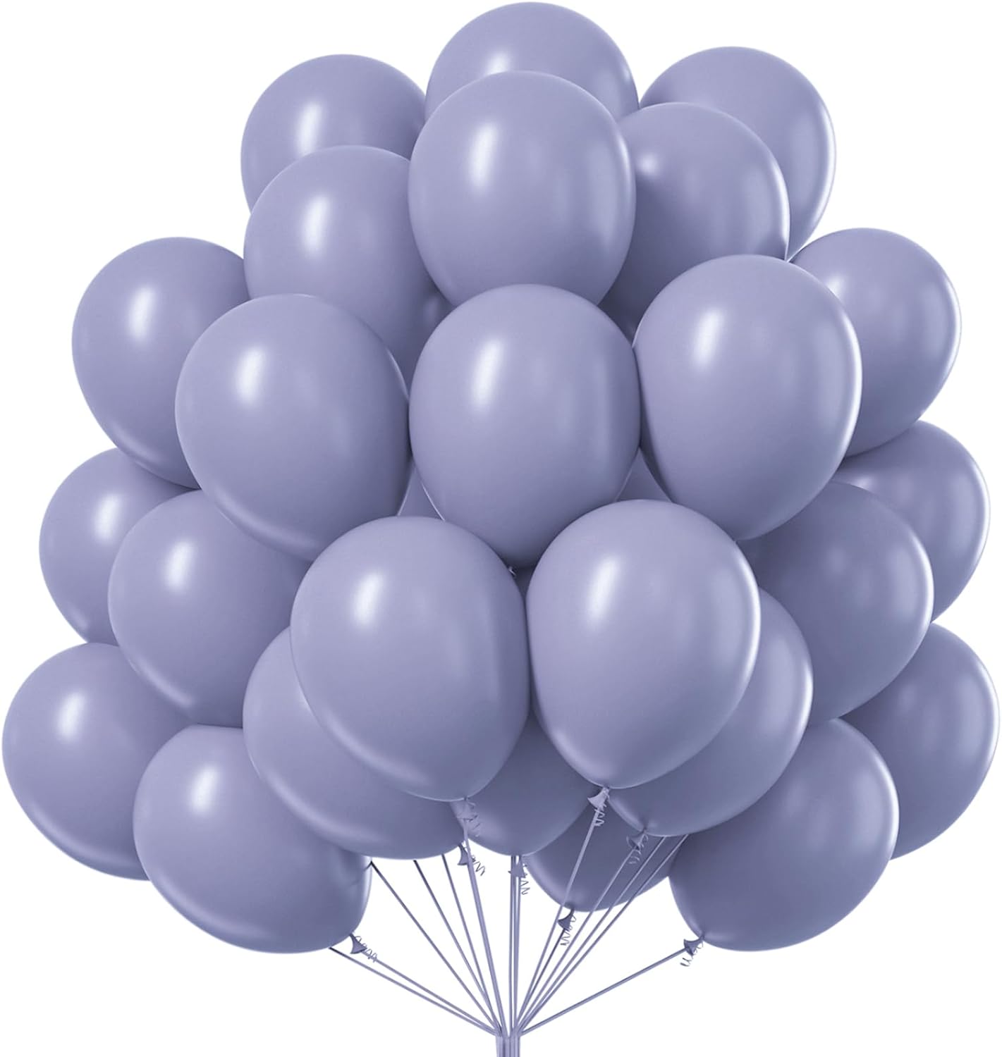 PartyWoo Dusty Blue Balloons - 101pcs 12 Inch Boho Lavender Latex Balloons for Baby Showers & Parties