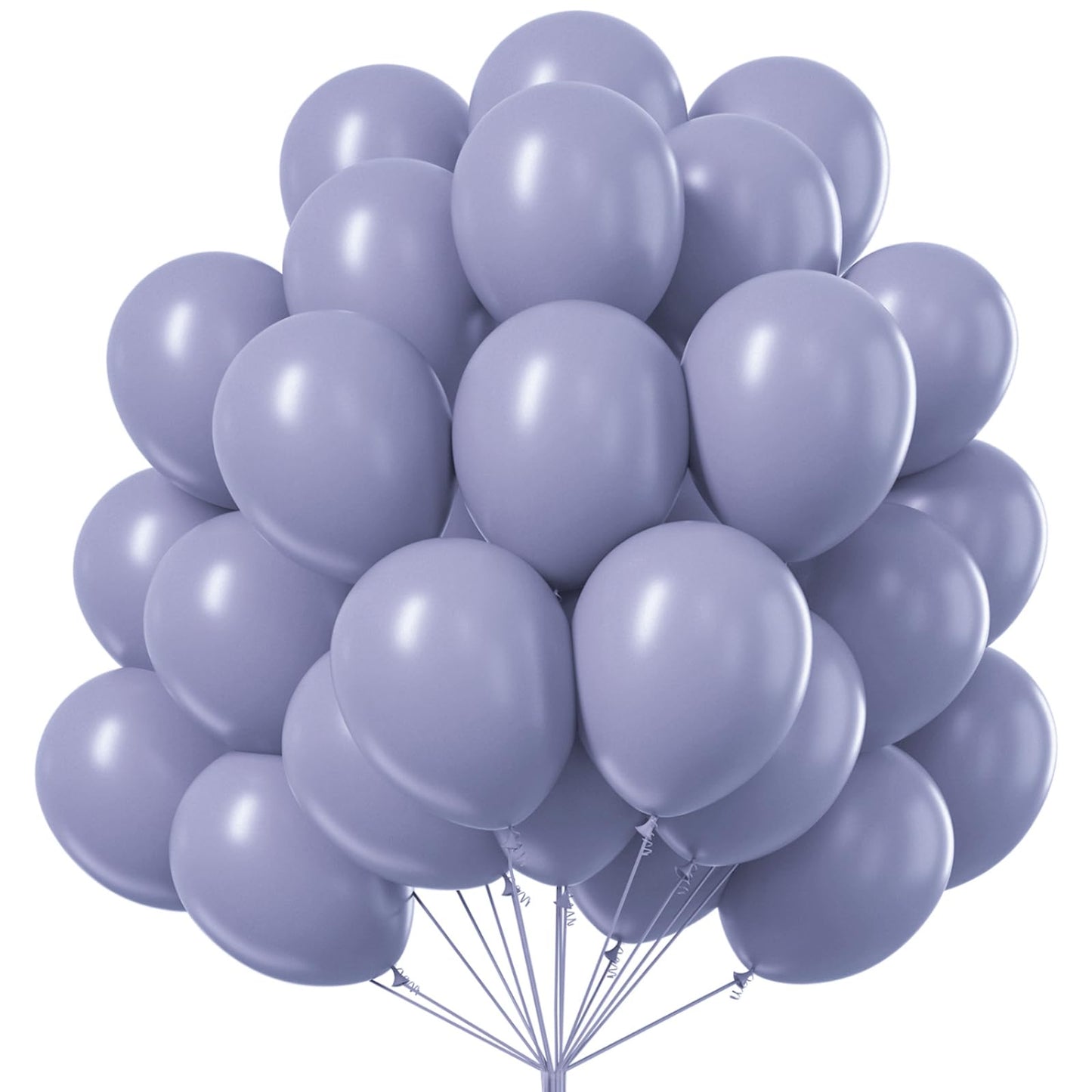 PartyWoo Dusty Blue Balloons 101pcs 12 Inch Boho Dusty Purple Muted Lavender Latex Balloons for Boy Baby Shower Anniversary Bachelorette Graduation Engagement Birthday Party Decorations Blue-F16