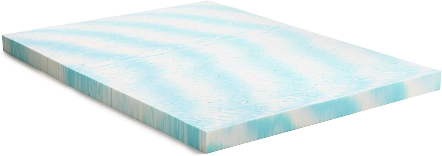 Linenspa 4 Inch King Size Gel Memory Foam Mattress Topper - Cooling & Pressure Relieving Design