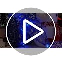 Blue Christmas Ribbon Lights 2in x 66ft 100 LED Battery-Operated Decorative Ribbon