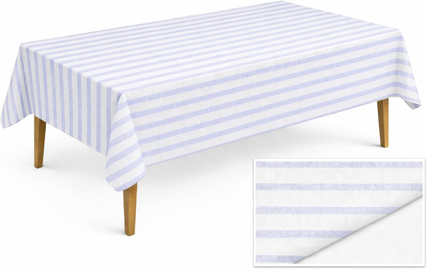 Lillian Made in Italy Cloth-Like Disposable Tablecloth for Rectangle Tables, 6 Pack – Premium Airlaid Linen-Feel Table Cover, Luxury Tablecloth for Parties, Events & Weddings, Elegant Striped Design