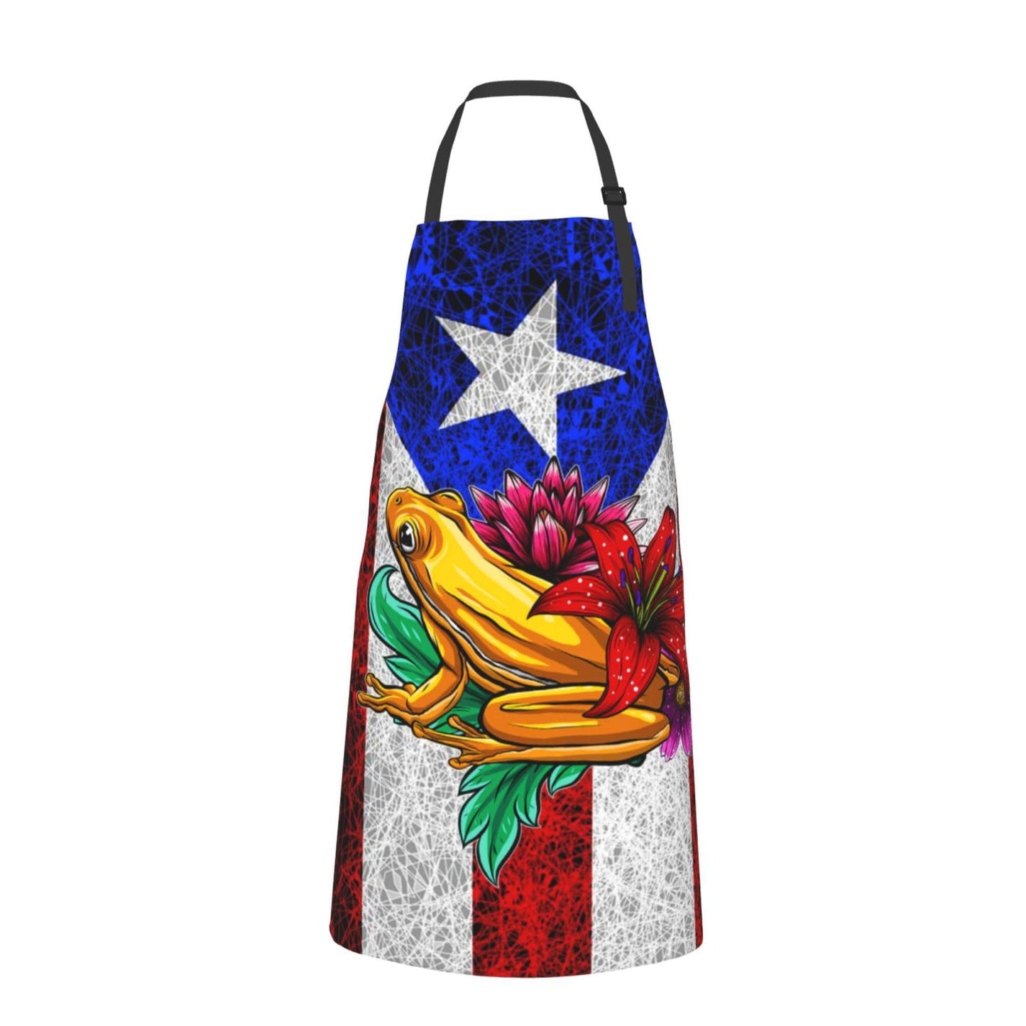 ROSIHODE Puerto Rico Flag Apron,Home Kitchen Cooking Baking Gardening Aprons With Large Pockets for Women Men