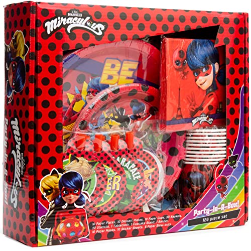 Miraculous Ladybug Party in a Box Kit - Official Licensed Kids Birthday Supplies - Mighty Mojo