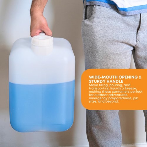 Hedpak Hedpak-5-Gal 5 Gallon Plastic Carboy with Handle-BPA Free & Food Grade