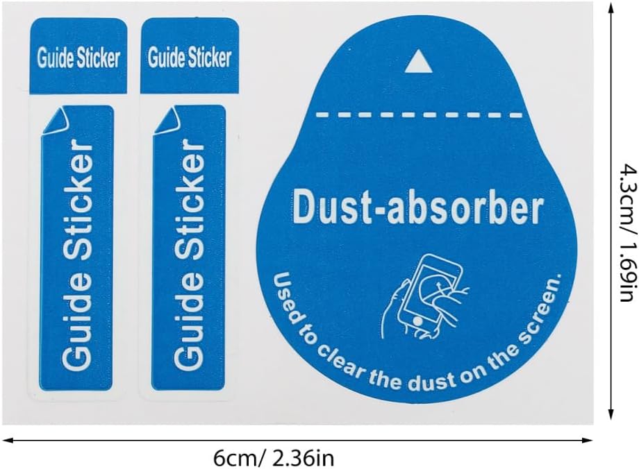 Uonlytech LCD Screen Cleaning Decals - 600 Pcs Portable Stickers for Effective Dust & Fingerprint Removal