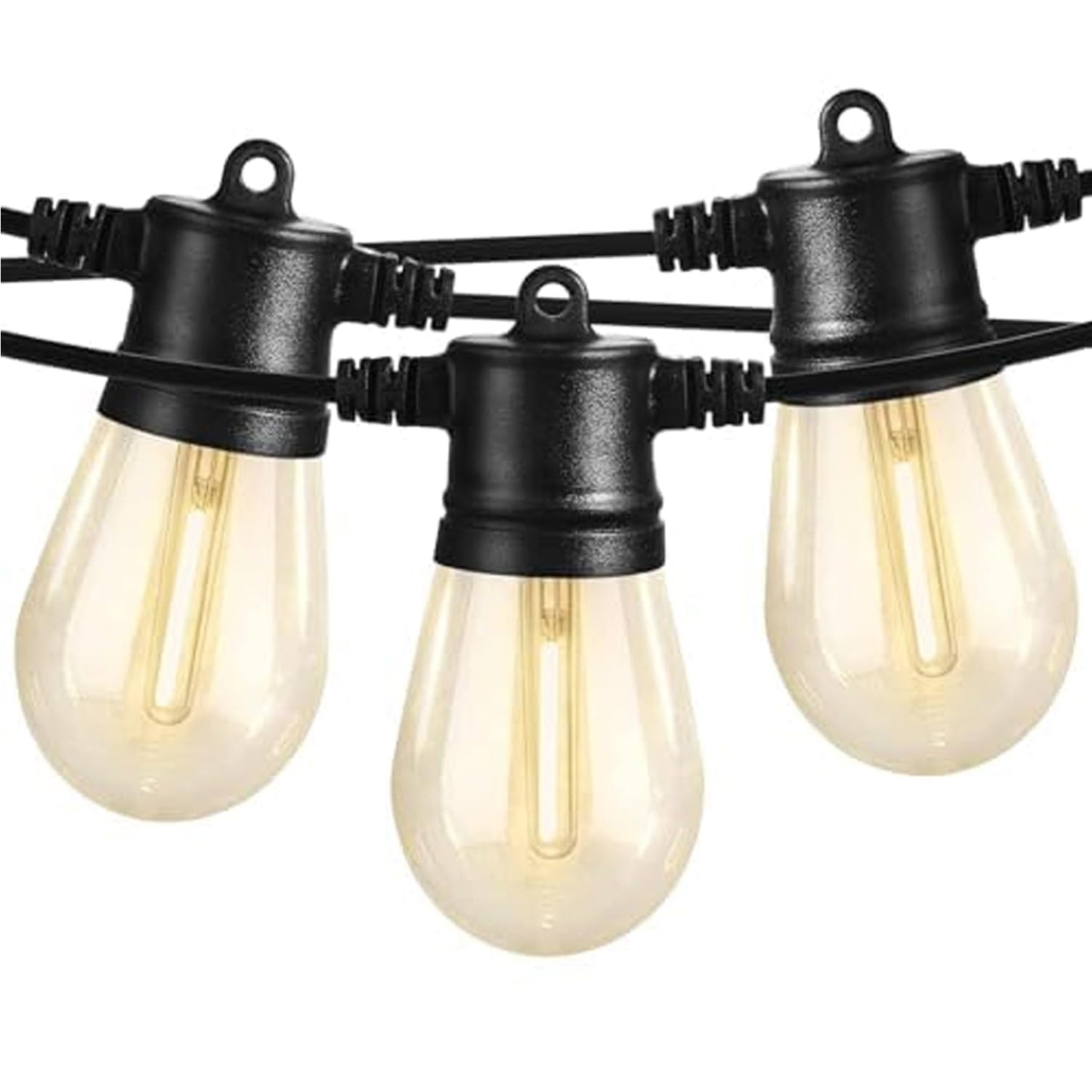 SUNTHIN Outdoor String Lights, 48FT Patio Lights with 16 LED Shatterproof Bulbs for Outside, Backyard, Deck, Porch, Garden, Bistro, Cafe, Party