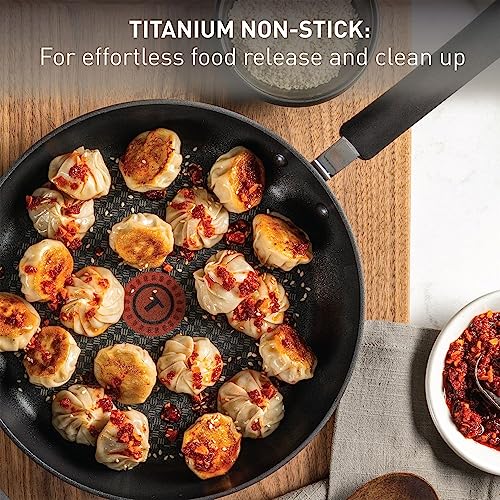 T-Fal Hard Anodized Nonstick Fry Pan Set 3 Pieces - 8, 10.25 & 12 Inch, Oven Safe, Dishwasher Safe