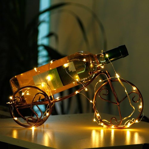 CYLAPEX Fairy Lights - 6 Pack Warm White LED String Lights | 7ft 20 LEDs on Silvery Copper Wire for Festive Decor