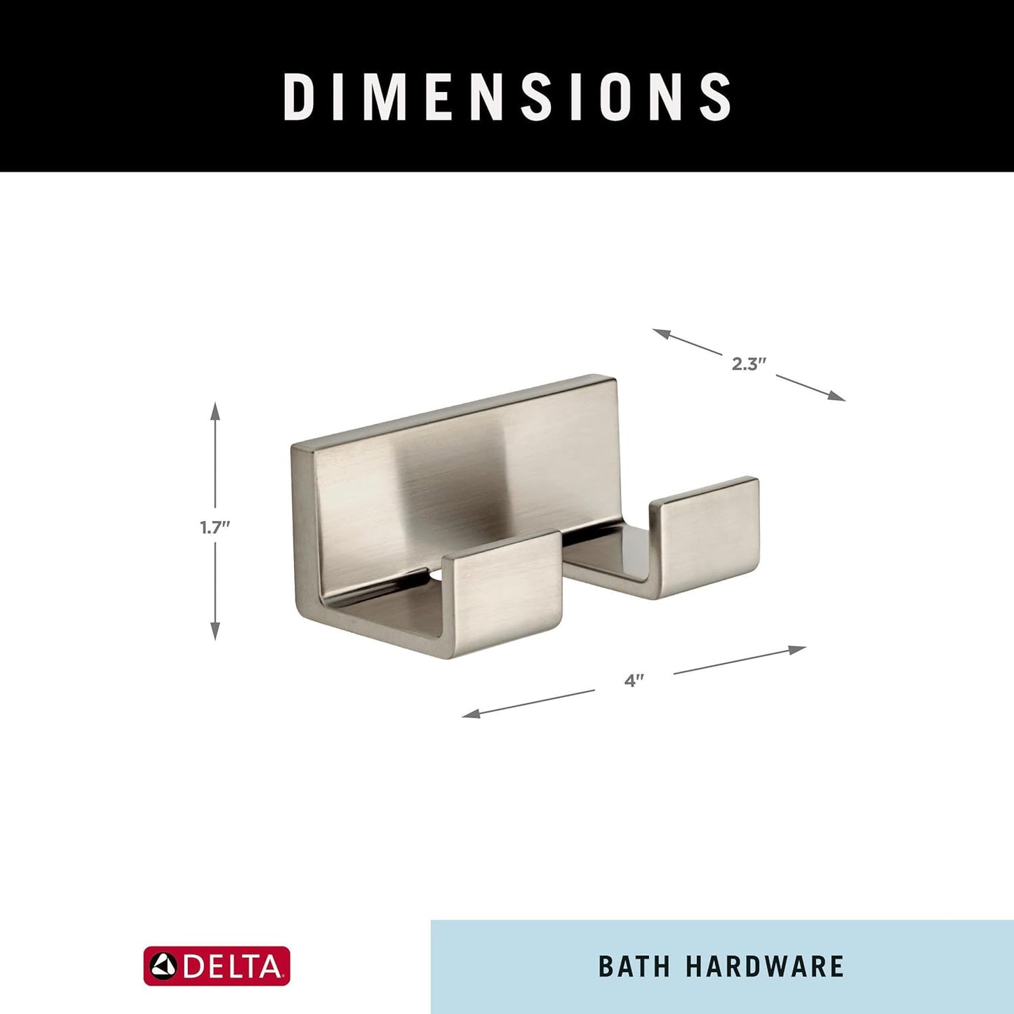 Delta Faucet 77736-RB Vero Towel Hook, 2.31 x 4.00 x 2.31 inches, SpotShield Venetian Bronze
