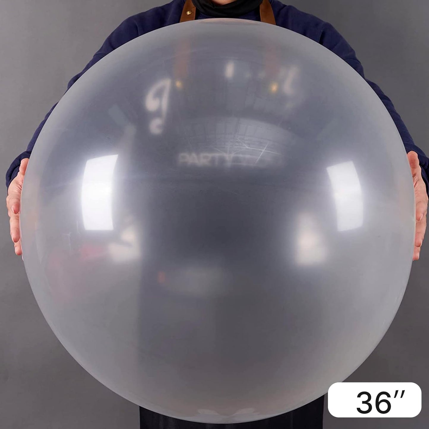 PartyWoo Clear Balloons 4pcs 36 Inch Transparent Latex Helium Balloons for Graduation Wedding Baby Shower Bridal Shower Engagement Gender Reveal Anniversary Birthday Party Decorations Clear-Y2