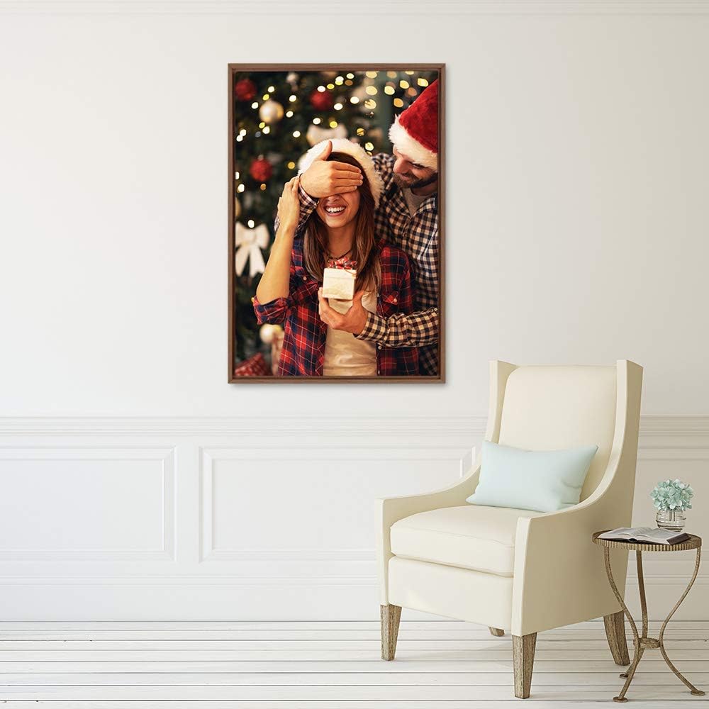 Wall26 Framed Canvas Wall Art - Custom Living Room & Bedroom Decor, Ready to Hang - 24"x36", Natural Frame