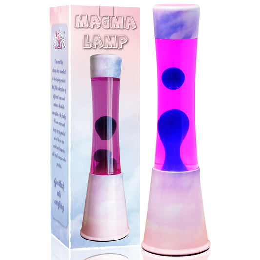 AHCCSD 16 Inch Pink Cloud Magma Lamp,Motion Liquid Lamp Pink Liquid with Purple Wax Pink Blue Gradient Base Relaxing Gorgeous Lamp for Adults Kids Women Girls Christmas Great Gift
