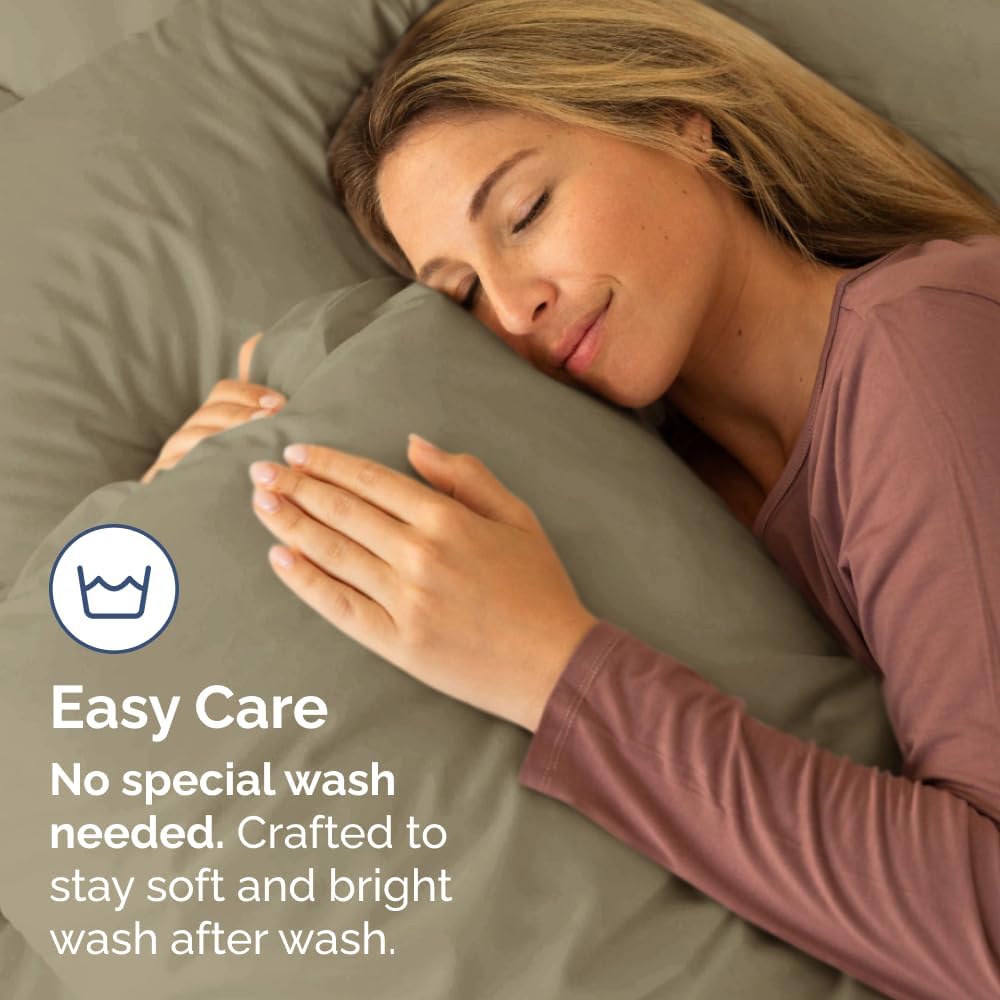 King Standard Pillow Cases by [Brand Name] - Ultra-Soft Hotel Quality Covers | Fade-Free & Wrinkle-Resistant - 2 Piece Set in Khaki