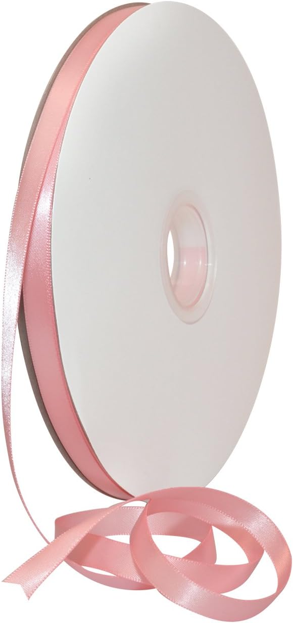 Rosy Mauve Double Face Satin Ribbon 3/8" x 100 YD - Perfect for Gift Wrapping, Crafts & Weddings