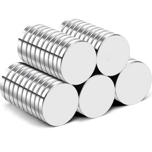 TRYMAG 50Pcs Super Strong Neodymium Magnets, 15x3mm Small Round Fridge Rare Earth Magnets for Crafts, Tiny Neodymium for Whitboard, Dry Erase Board, DIY, Scientific Models, Office