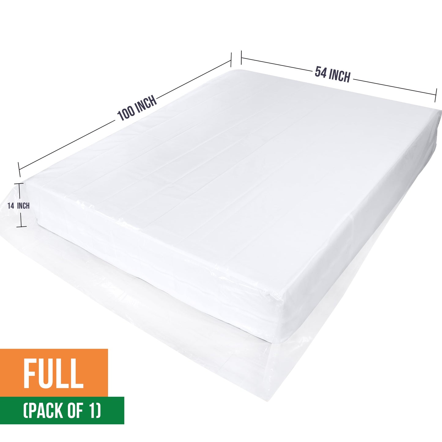Utopia Home Full Size Mattress Cover for Moving, 4 Mil Heavy Duty Plastic Mattress Bag for Disposal, Mattress Encasement Fits Mattresses up to 14 Inches, Mattress Bags for Moving