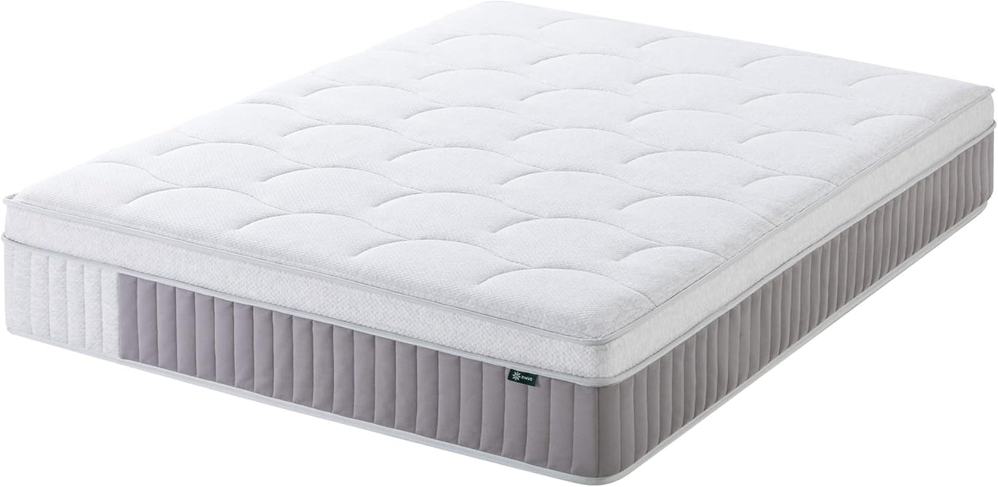 Zinus Cool Support Hybrid Mattress - 13 Inch Cooling Gel Memory Foam | Medium Firm, Queen Size, CertiPUR-US Certified
