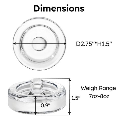 Jillmo Easy Grip Fermentation Weight- 4 Pack of Glass Weights for Wide Mouth Mason Jars