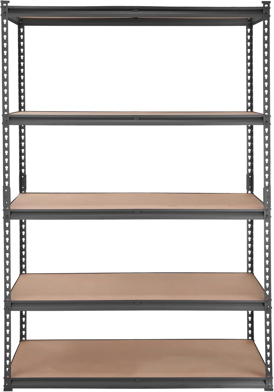 VEVOR 5-Tier Adjustable Storage Shelving Unit - Heavy Duty Metal Shelves for Garage, Kitchen & More | 48" L x 24" W x 72" H