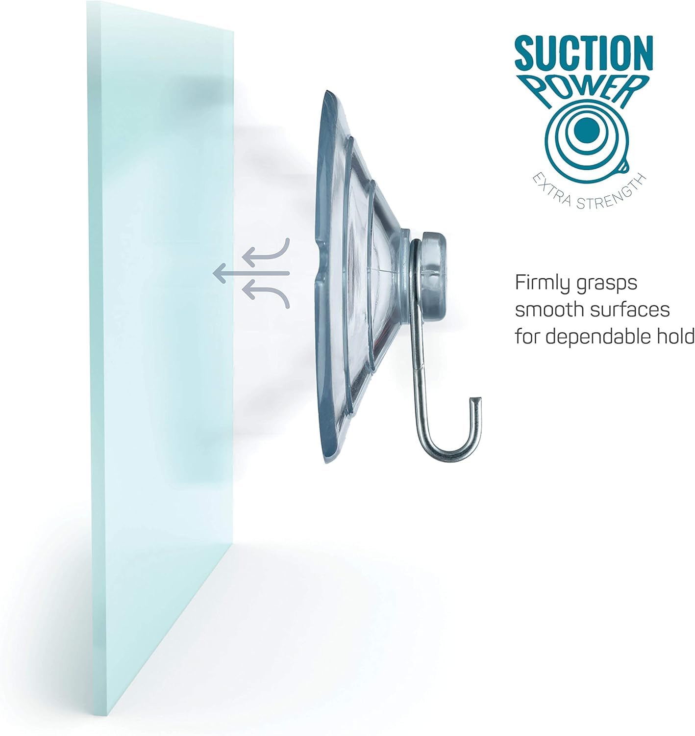SEWANTA All-Purpose Suction Cup Hooks [10PK Combo Set] Powerful Window Suction Cups with Hooks Use to Hang On Glass, Windows, Doors, Mirrors, Tiles. Set Includes: 2 Large, 4 Medium, 4 Small