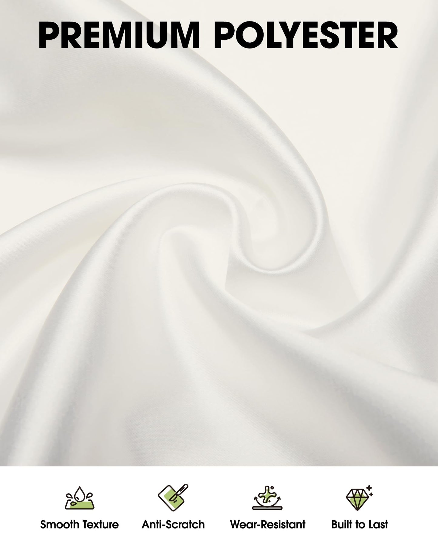 Pureegg Rectangle Table Cloth 60" x 102" – Durable Polyester Tablecloth Offers Reusable & Washable Protection, Ideal for Outdoor Party, Picnic, Wedding, Banquet and Birthday, 2 Pack, Ivory