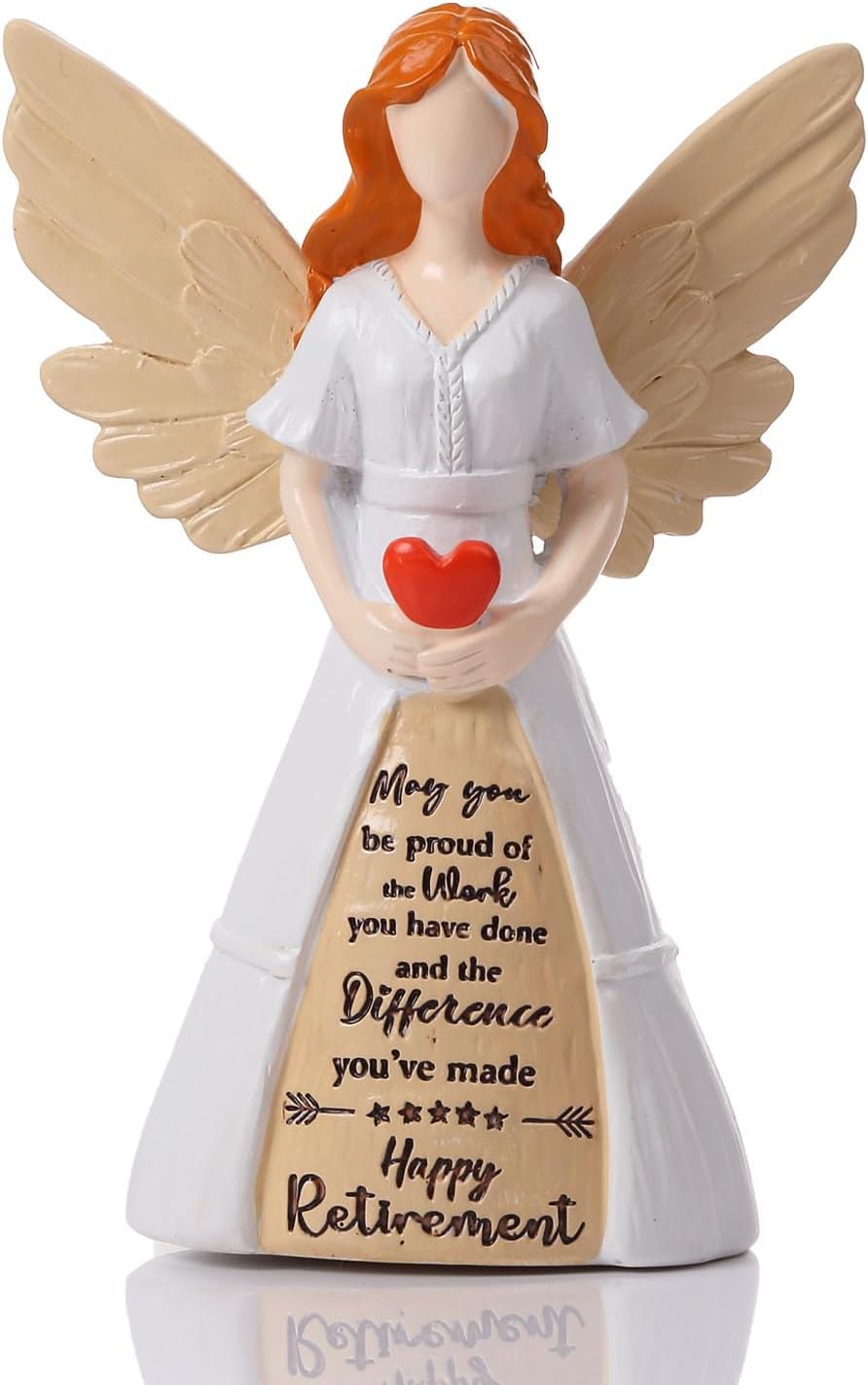 Retirement Gift for Women | Handcrafted 8" Retirement Angel Figurine - Perfect for Coworker Celebrations