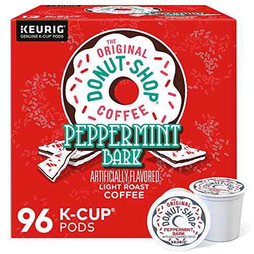 Peppermint Bark Coffee Pods - Light Roast Keurig Single-Serve 96 Count