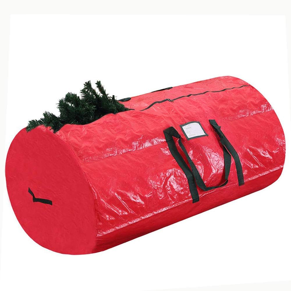 ProPik Christmas Tree Storage Bag - Fits Up to 7' Disassembled Holiday Tree | 52” X 30” X 30” Red Container with Handles