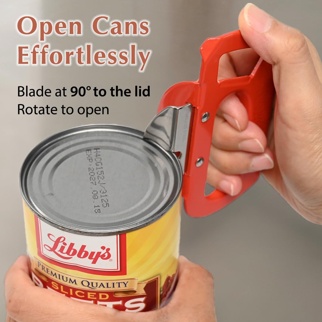 GANGY 2 in 1 Can Opener and Bottle Opener Made in Japan Steel Body with Stainless Steel Blade Compact Easy to Use Kitchen Tool (#100 Small)