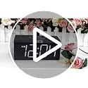 Black Wooden Digital Alarm Clock with Wireless Charging Station - DreamSky