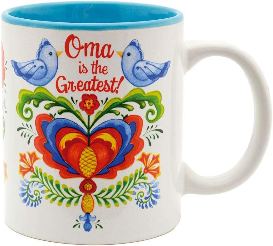12 oz. Ceramic Coffee Mug - 'Oma is the Greatest' Multicolor Gift for German & Dutch Grandmas