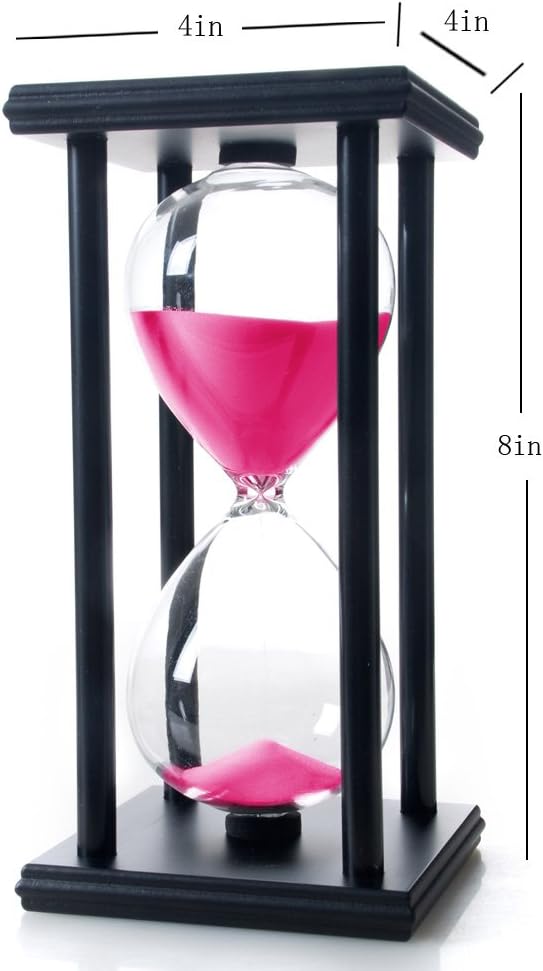 60-Minute Wood Sand Timer Hourglass | Bellaware White Decorative Timer