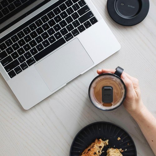 Ember Temperature Control Smart Mug 2, 10oz White, App Controlled Heated Coffee Cup | Double Your Battery Life When You Pair Mug with an Ember Sliding Lid and Signature Series Microfiber Cloth