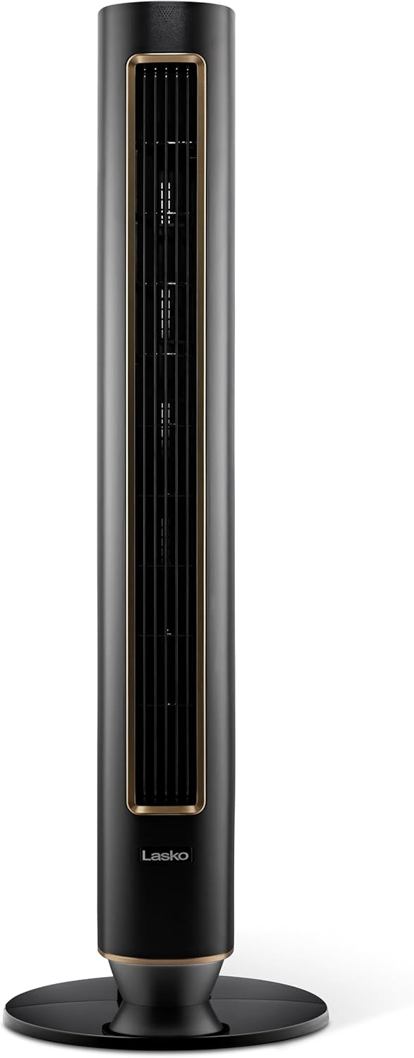 Lasko Pinnacle 40” Tower Fan - Quiet 24dB Operation, 90° Oscillation, 24-Hour Timer, Remote Control