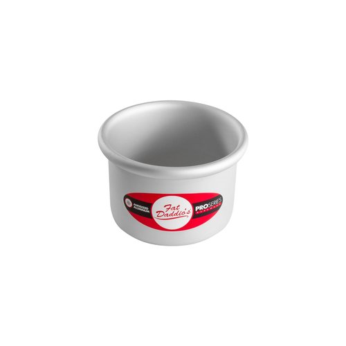 Fat Daddio's PRD-43CASE Anodized Aluminum Round Cake Pan, 4 x 3 inch, Set of 6