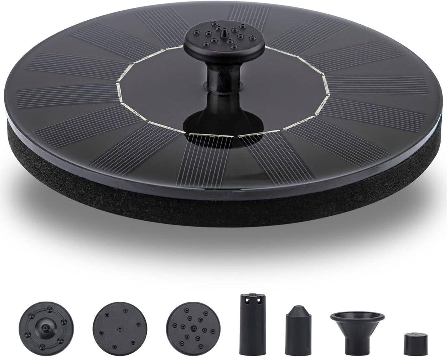 LAWOHO Solar Fountain Pump - 1.5W Upgraded Submersible Water Fountain Kit for Bird Baths & Gardens
