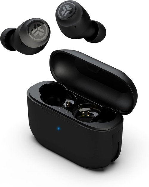 JLab Go Air Pop+ True Wireless Earbuds - 35H Playtime, Bluetooth, USB-C Charging Case, Black