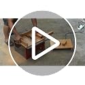Foldable Bamboo Coffee Table - 60x60x27 cm Low Square Floor Table