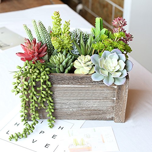 HUIANER Artificial Succulent Plants, 13.4" Fake Hanging String of Pearls Simulation Greenery Plants for Christmas Wall Home Kitchen Office Garden Wedding Decor, Pack of 2