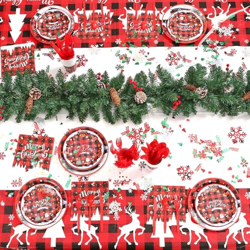 VHUWE 9 Ft Artificial Christmas Garland with Pine Cones & Red Berries - P+B