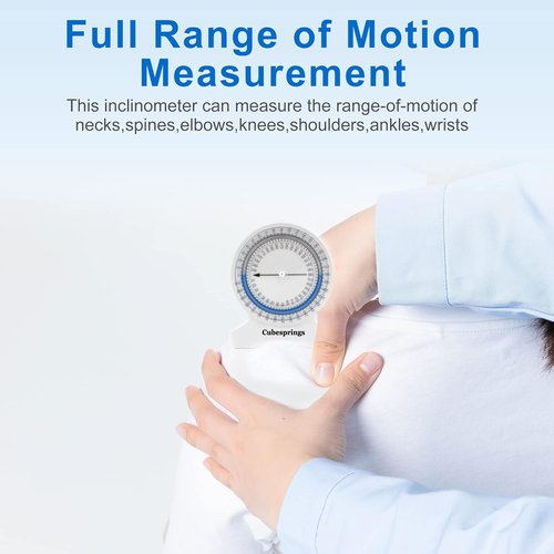 Cubesprings Inclinometer Physical Therapy - Accurate Range of Motion (ROM) Measurement Leak-Proof Construction- Easy to Use Inclinometer for Physical Therapist or Student