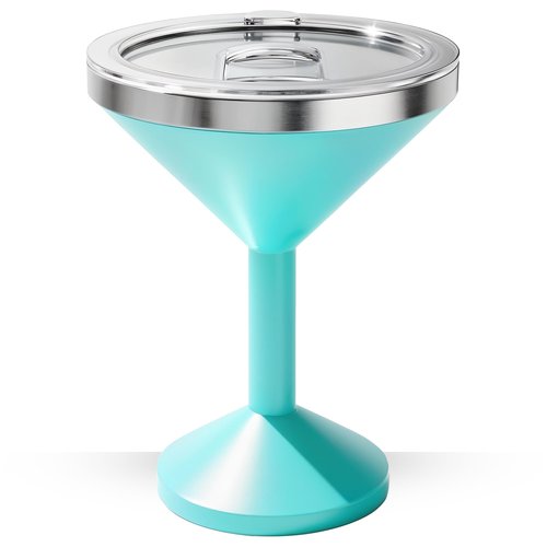 CHUGONGFANG 13oz Stainless Steel Martini Glass - Insulated Margarita Tumbler with Lid,Double-layer insulation function for outdoor, picnic, poolside, beach and yard parties