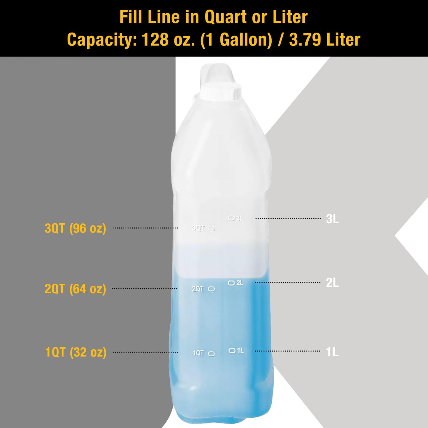 Jumuk Supplies 1 Gallon Plastic Jugs with Lids, Water Jugs Bottles Storage Containers with Ergonomic Handle, FDA compliant made in USA HDPE Container (1, Natural, 1 Gallon)