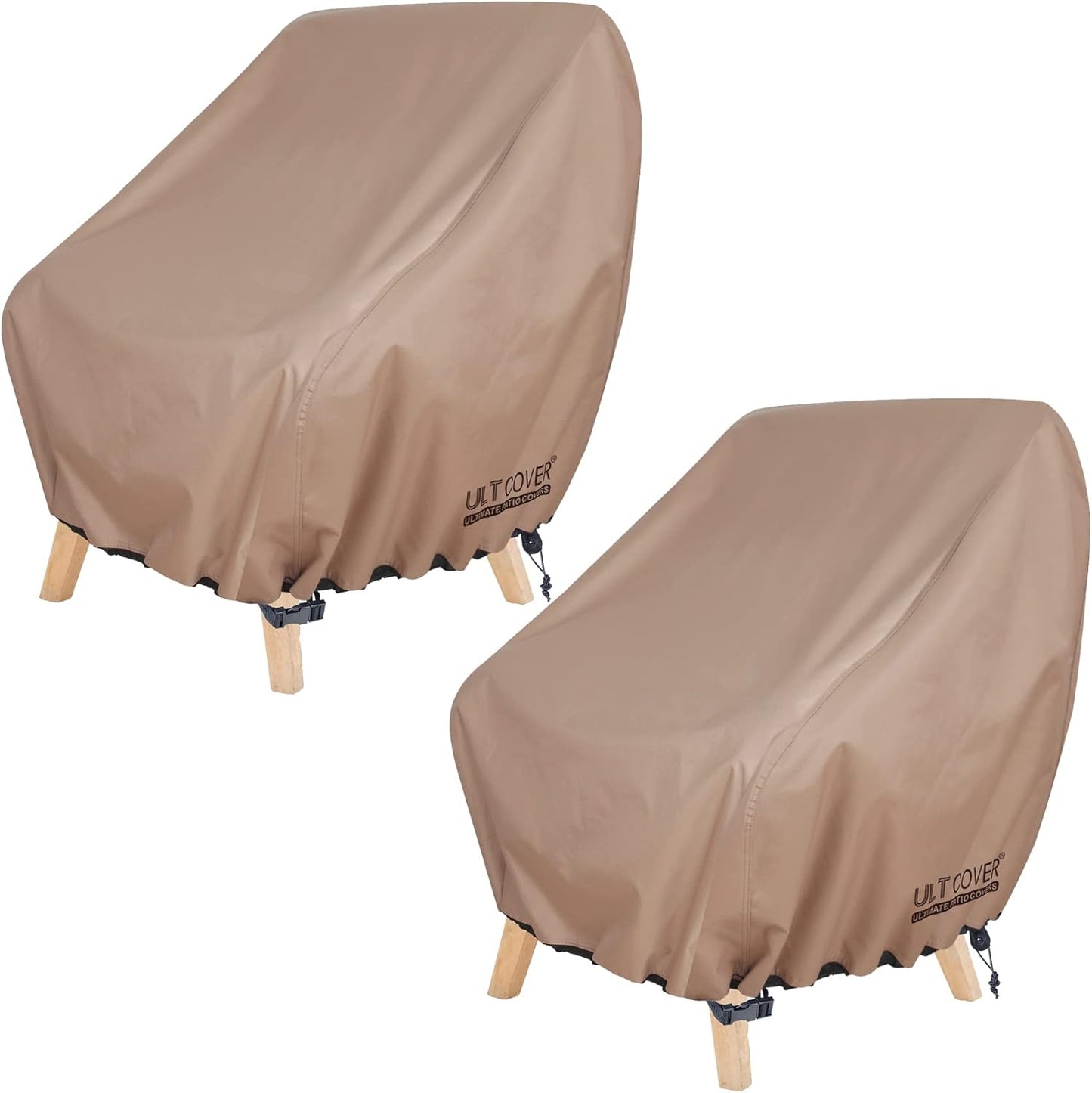 ULTCOVER Waterproof Patio Chair Cover - Durable Outdoor Deep Seat Protection | Fits Chairs Up to 28"W x 30"D x 32"H (2 Pack)