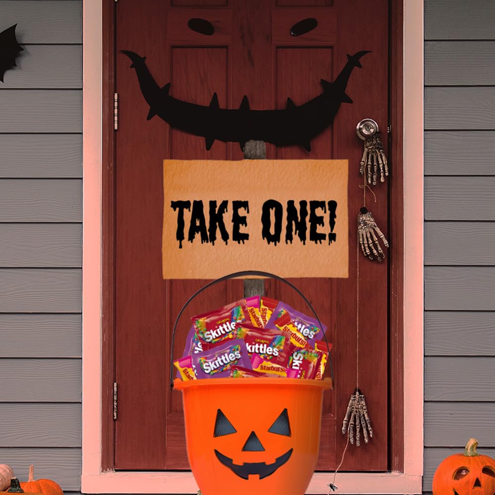 Skittles, Starburst Fun Size Chewy Candy Assorted Variety, Individually Wrapped, 32.28 Ounces, Bulk Bag