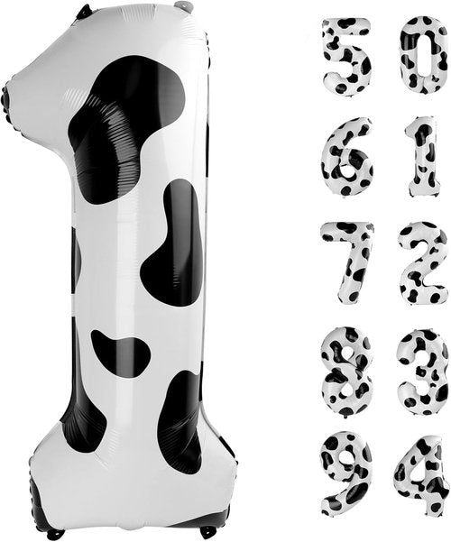 IWERP Cow Print 40-Inch Balloon - Unisex Birthday Decorations | Reusable Farm Animal Party Supply