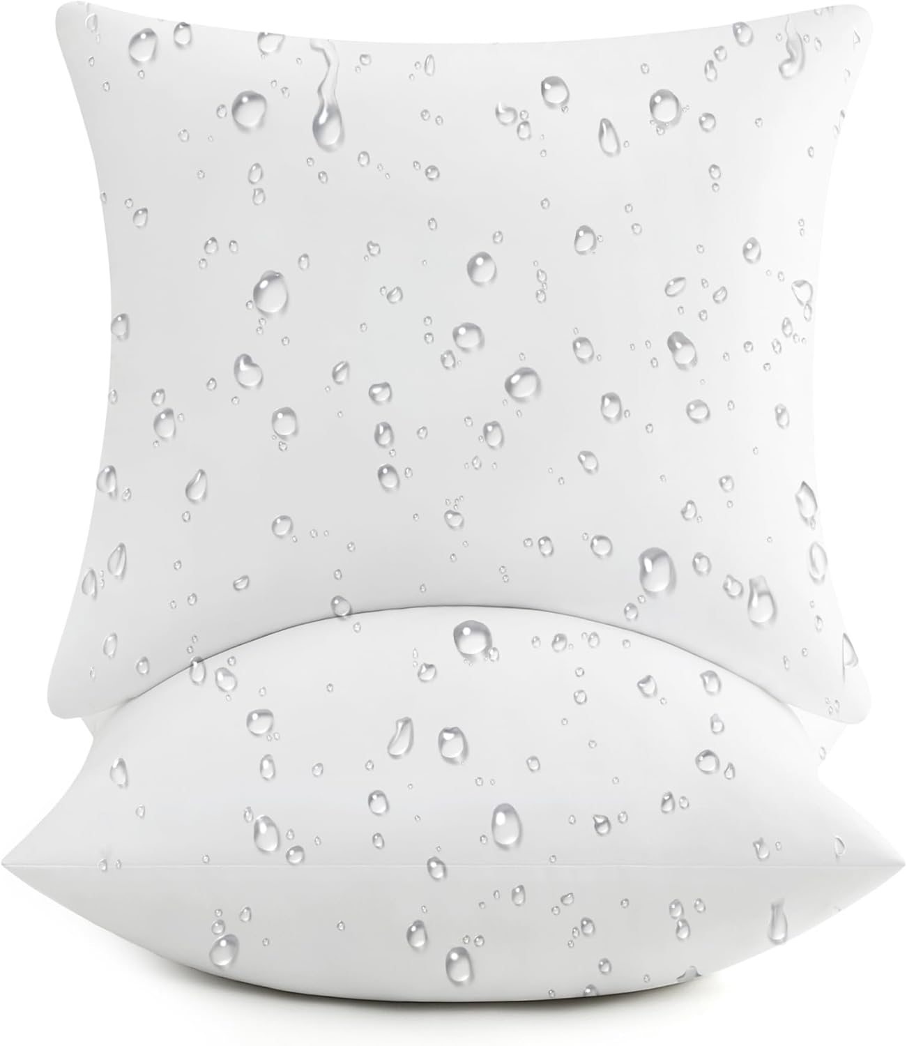 Puredown® Outdoor Pillow Inserts - Fluffy Soft Water-Resistant Down Alternative | Set of 2, 20x20 Inches