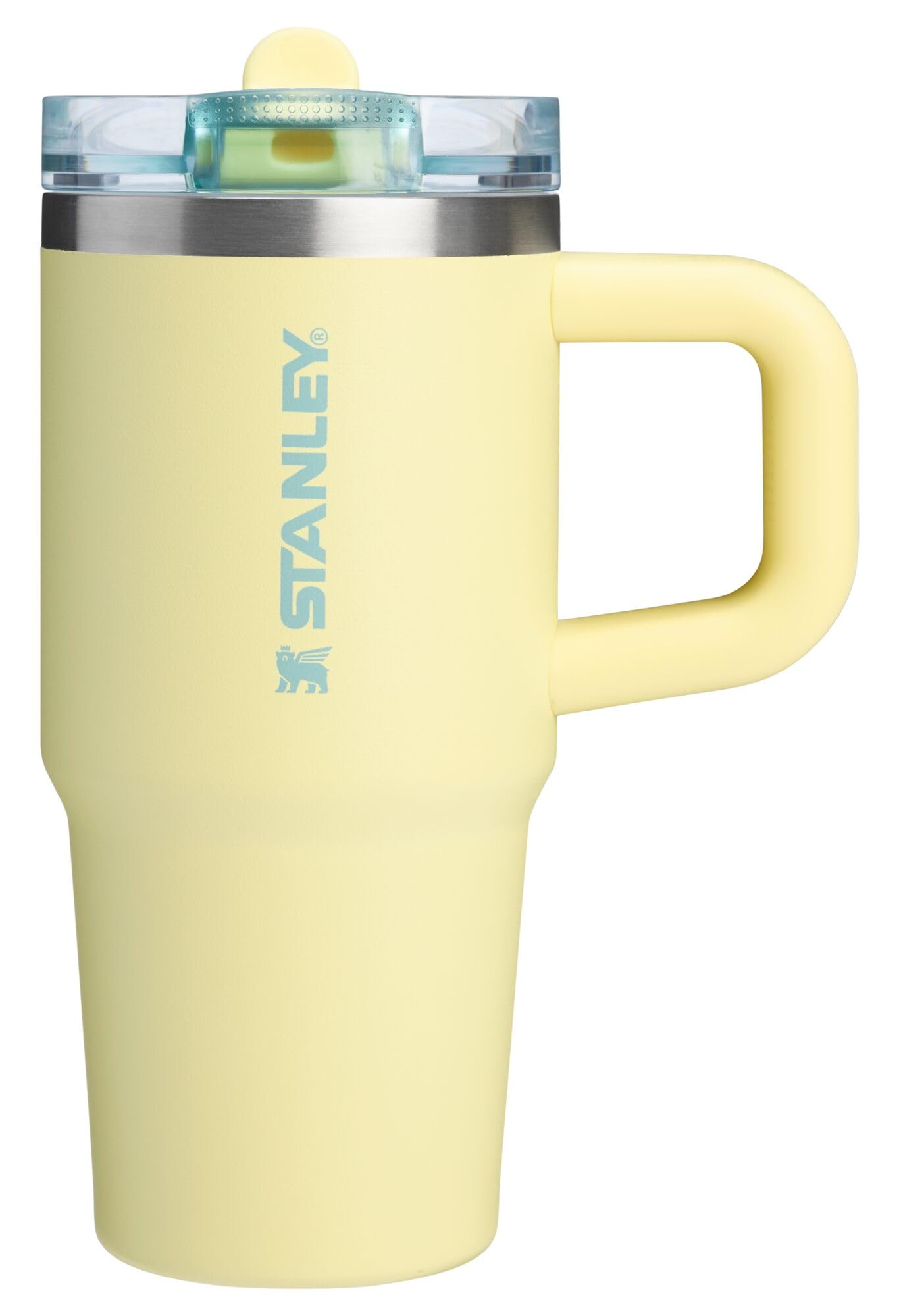 STANLEY Quencher ProTour Flip Straw Tumbler with Leakproof Lid 14 oz | Built-In Straw and Handle | Cup Holder Compatible for Travel | Insulated Stainless Steel Cup | BPA-Free | Pomelo
