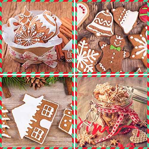 15 Pcs Christmas Cookie Cutters, Holiday Cookie Cutters Including Snowman, Gingerbread, Christmas Tree, Snowflake Gingerbread Shapes and More for Holiday Party Food Decorations and Baking